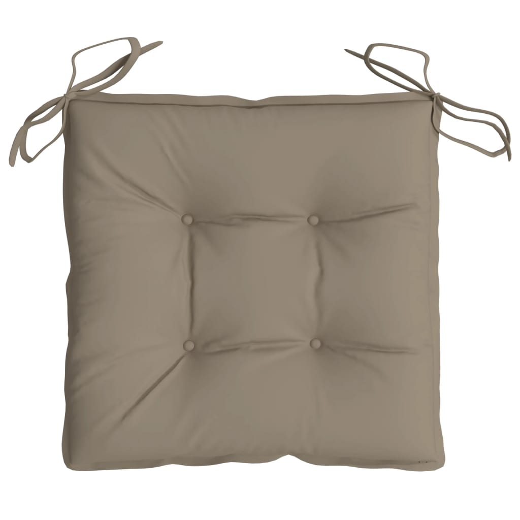 Podušky na židli 4 ks taupe 40 x 40 x 7 cm látka oxford