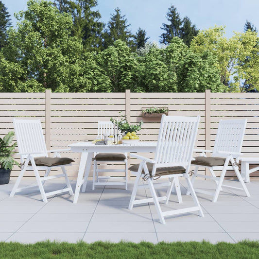 Podušky na židli 4 ks taupe 40 x 40 x 7 cm látka oxford
