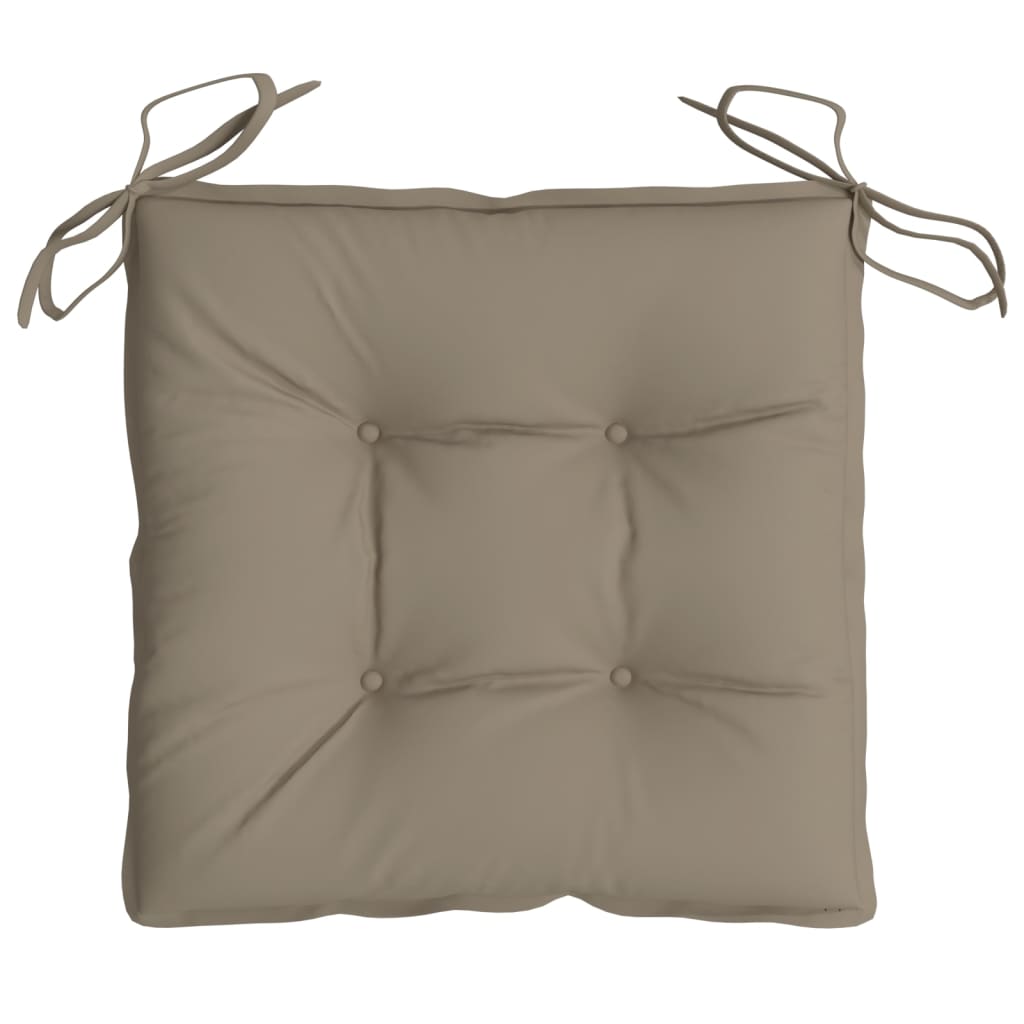 Podušky na židli 6 ks taupe 40 x 40 x 7 cm látka oxford