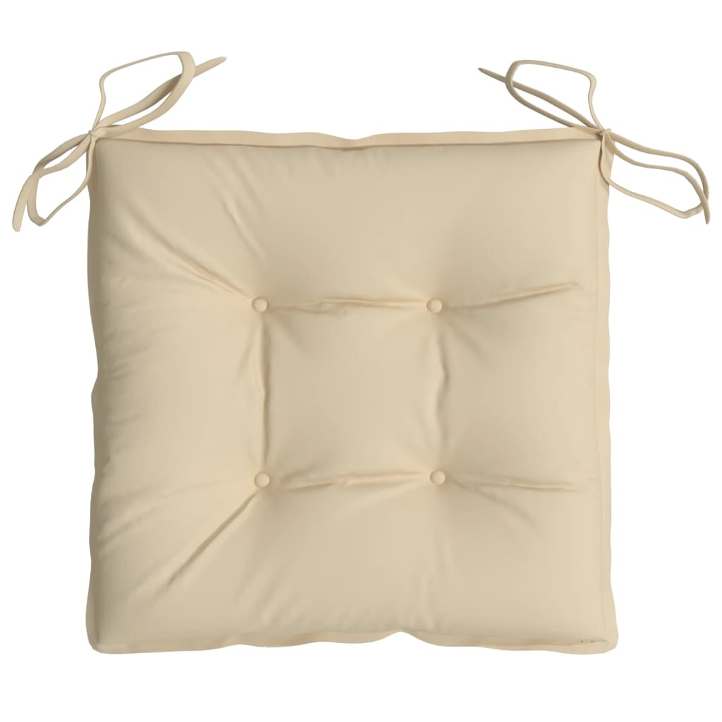 Podušky na židli 4 ks béžové 50 x 50 x 7 cm oxfordská látka