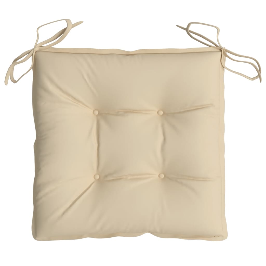 Podušky na židli 6 ks béžové 50 x 50 x 7 cm oxfordská látka