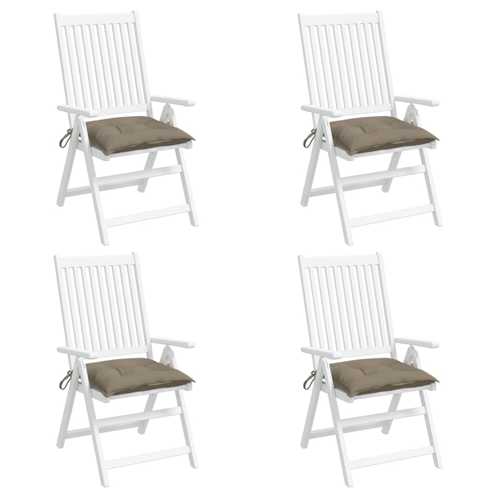 Podušky na židli 4 ks taupe 50 x 50 x 7 cm oxfordská látka