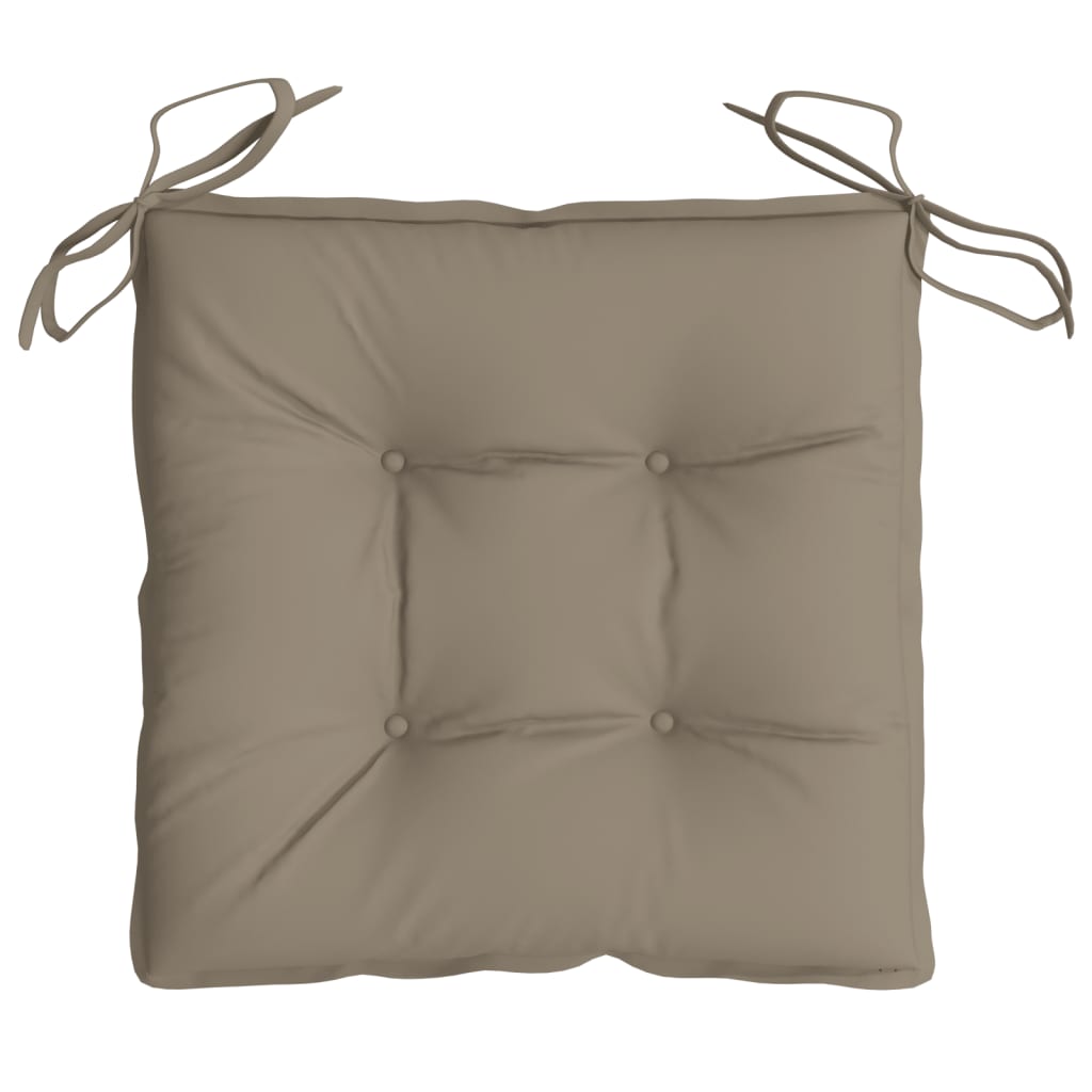 Podušky na židli 4 ks taupe 50 x 50 x 7 cm oxfordská látka