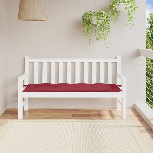 Poduška na zahradní lavici vínová 150x50x7 cm oxfordská látka
