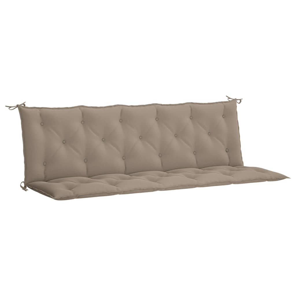 Poduška na zahradní lavici taupe 180x(50+50)x7 cm látka oxford