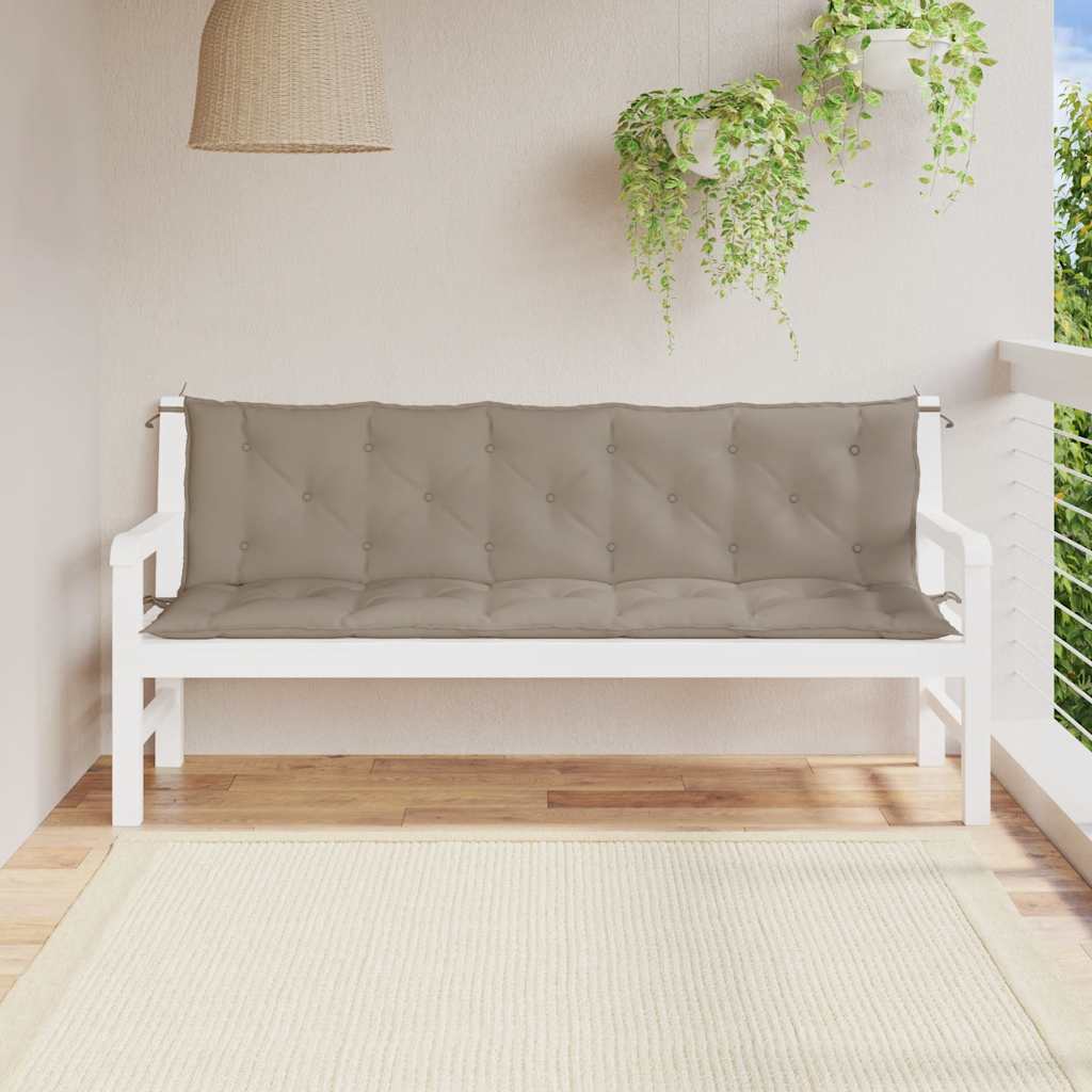 Poduška na zahradní lavici taupe 180x(50+50)x7 cm látka oxford