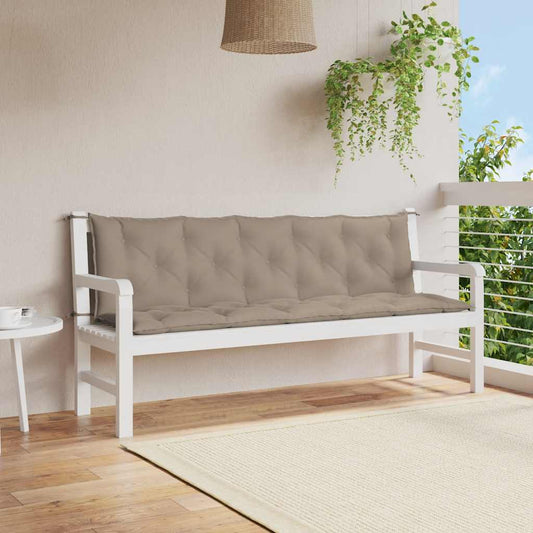 Poduška na zahradní lavici taupe 180x(50+50)x7 cm látka oxford