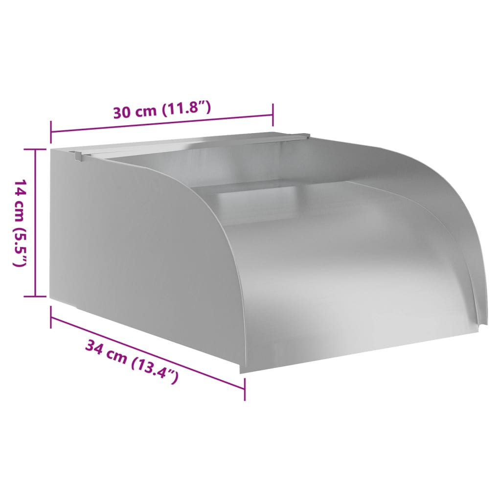 Vodopád s LED 30 x 34 x 14 cm nerezová ocel 304