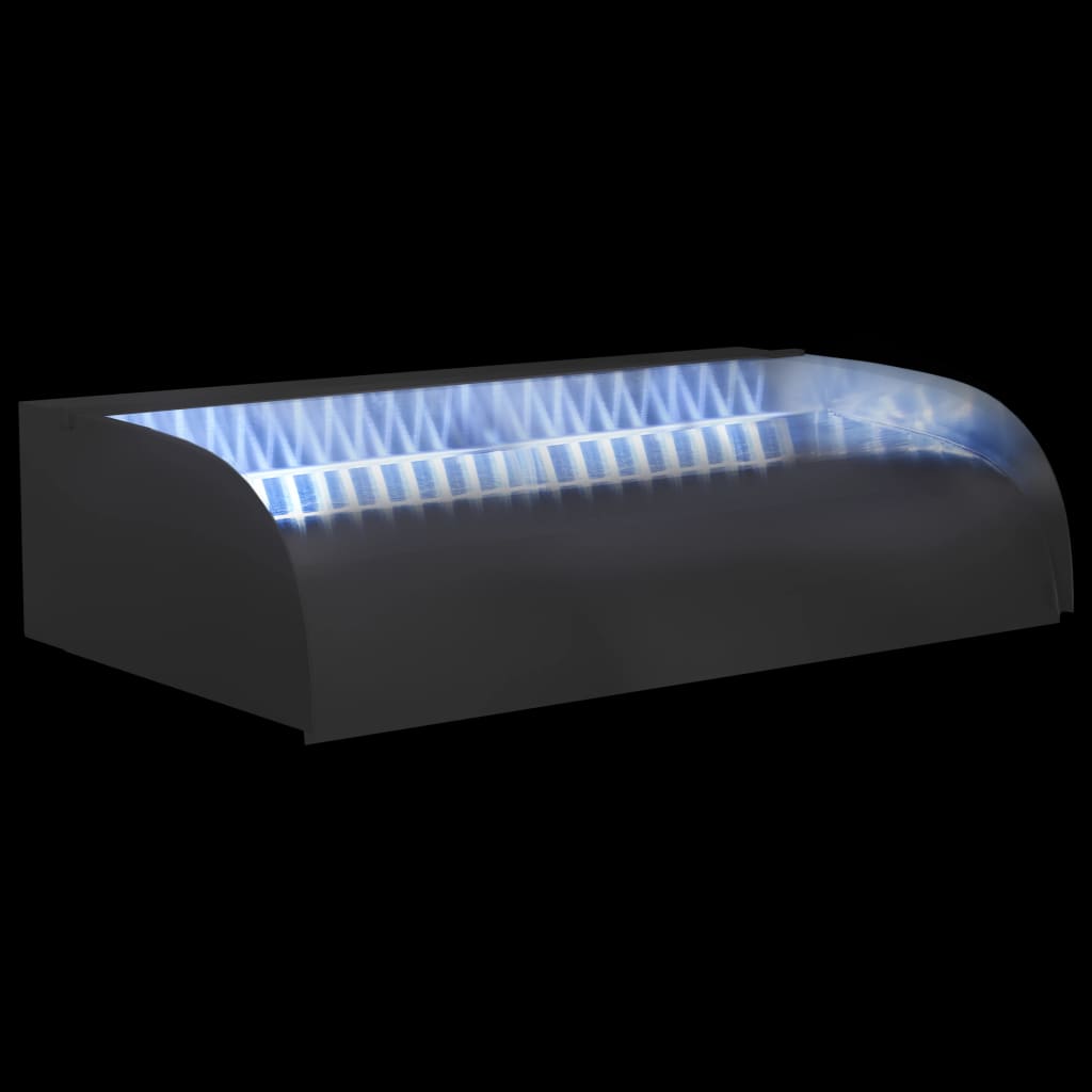 Vodopád s LED světly 60 x 34 x 14 cm nerezová ocel 304