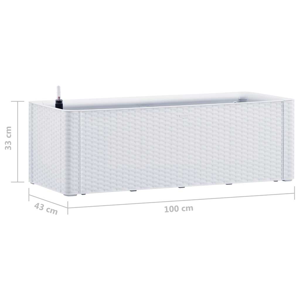 Zahradní vyvýšený záhon se samozavlažováním bílý 100x43x33 cm