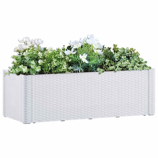 Zahradní vyvýšený záhon se samozavlažováním bílý 100x43x33 cm