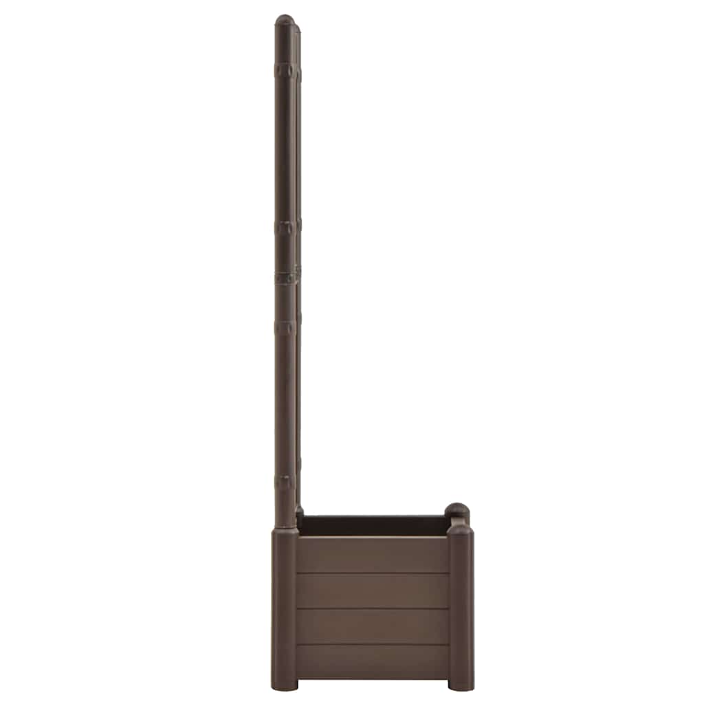 Zahradní truhlík s treláží 43 x 43 x 142 cm PP moka