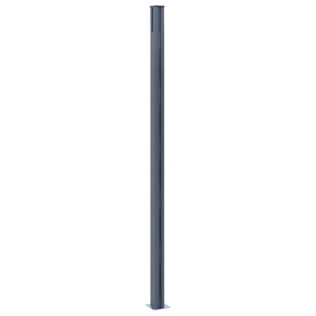 Plotové sloupky tmavě šedé 2 ks 185 cm hliník