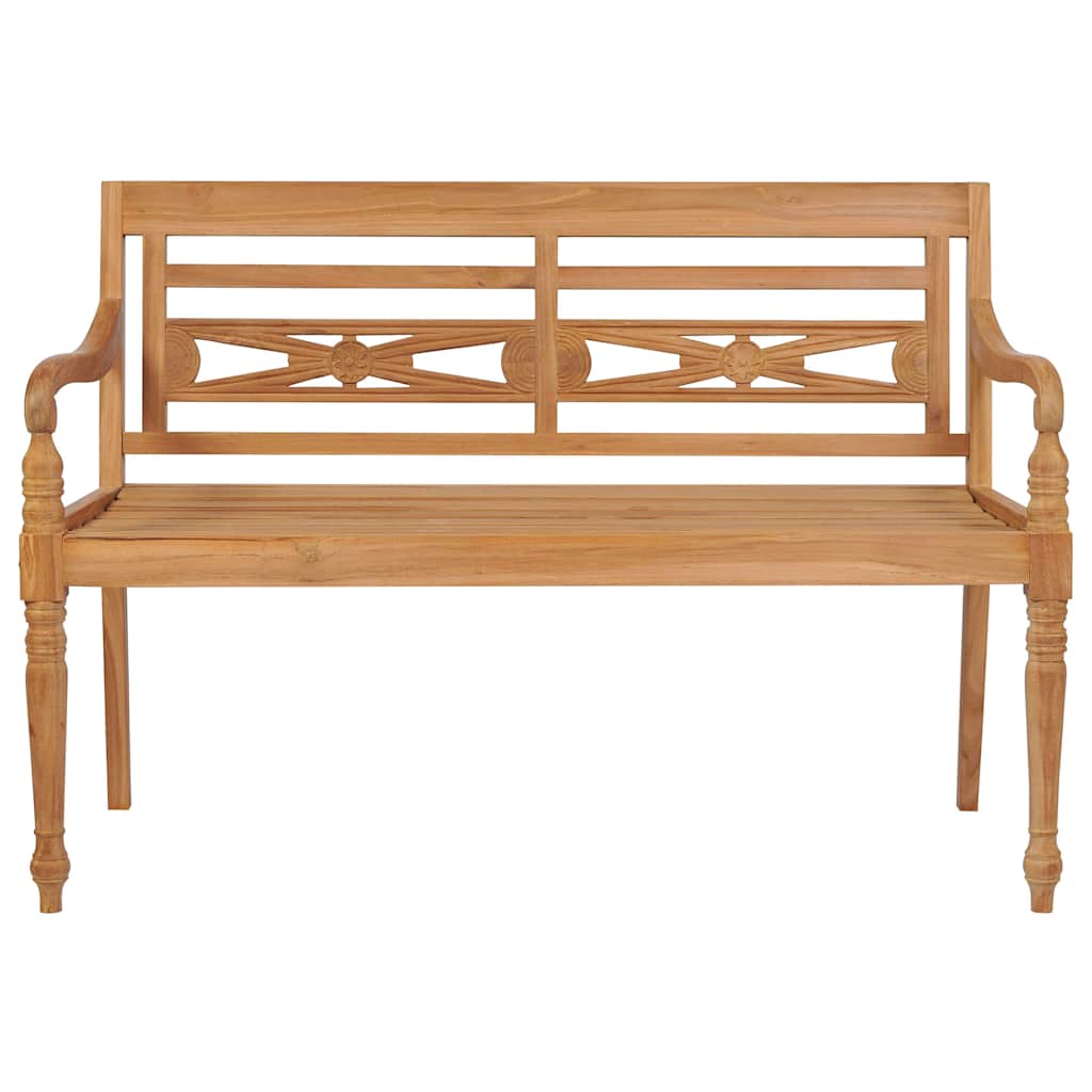 Lavice Batavia s královsky modrou poduškou 120 cm masivní teak