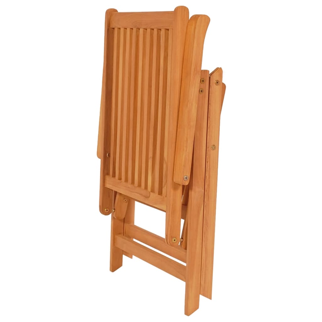 Zahradní židle 2 ks s červenými poduškami masivní teak