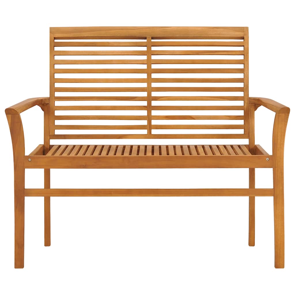 Zahradní lavice s antracitovou poduškou 112 cm masivní teak