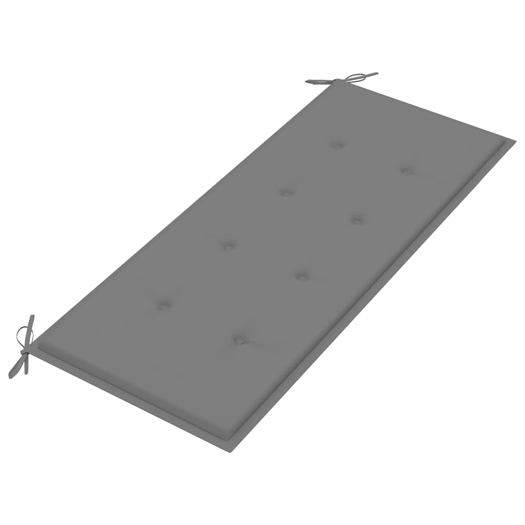 Skládací zahradní lavice s poduškou 118 cm bambus