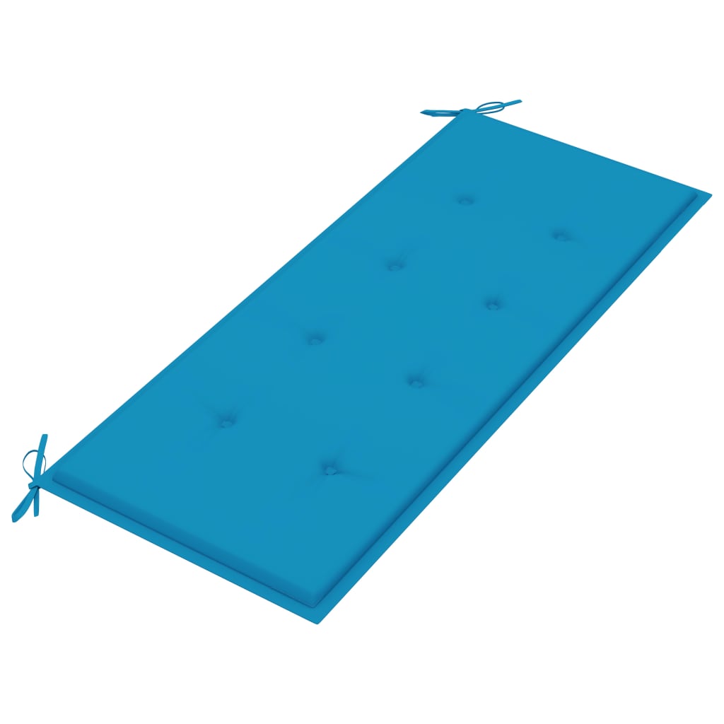Skládací zahradní lavice s poduškou 118 cm bambus