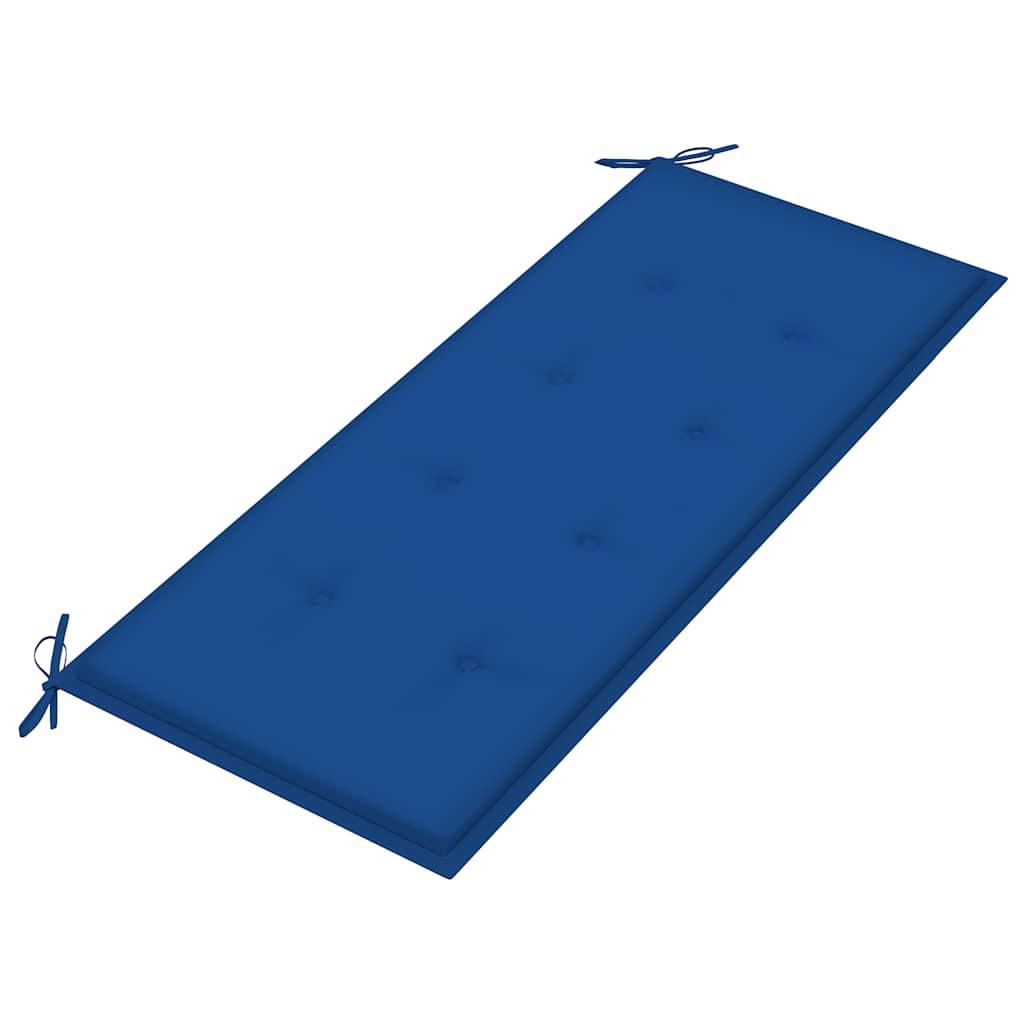 Skládací zahradní lavice s poduškou 118 cm bambus
