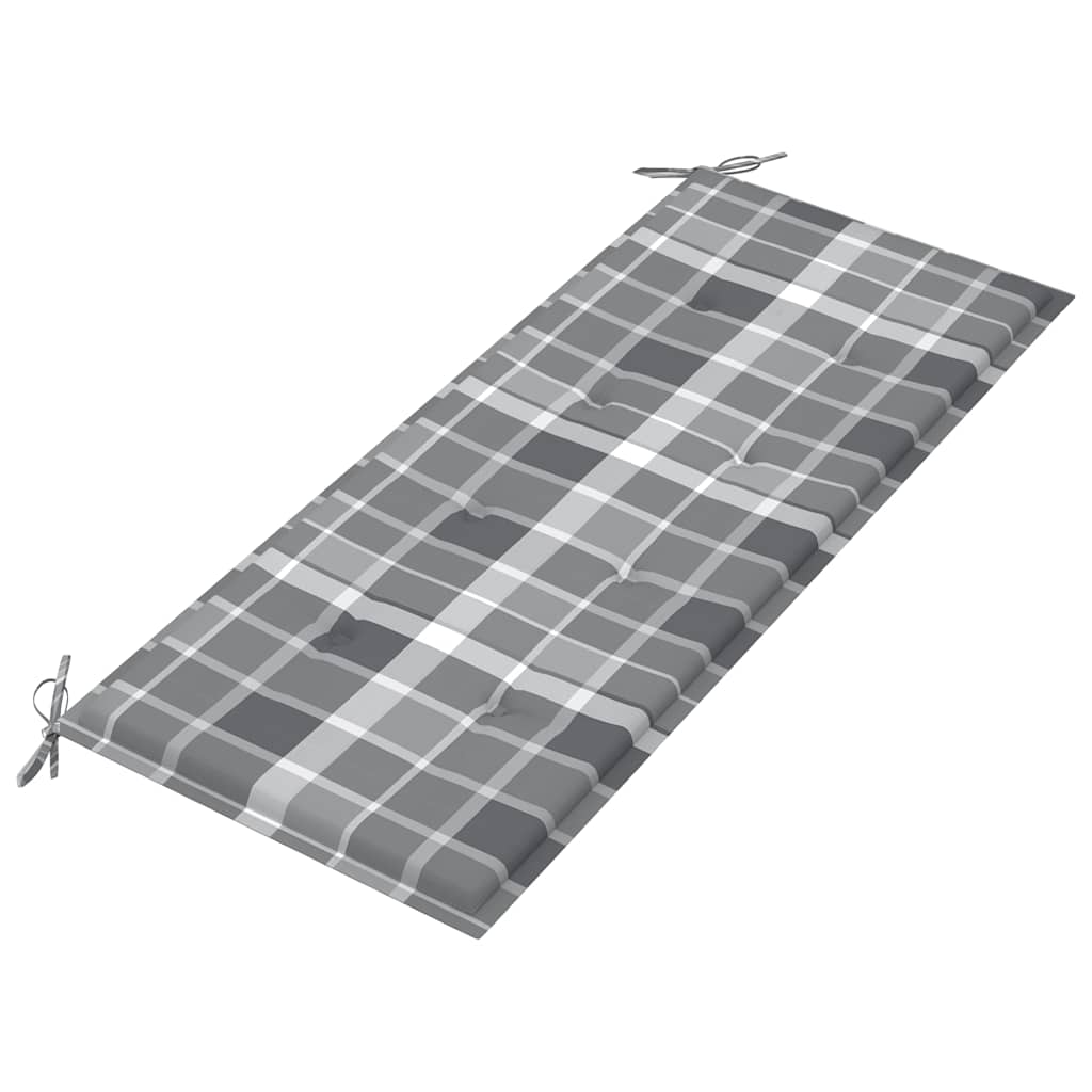 Skládací zahradní lavice s poduškou 118 cm bambus