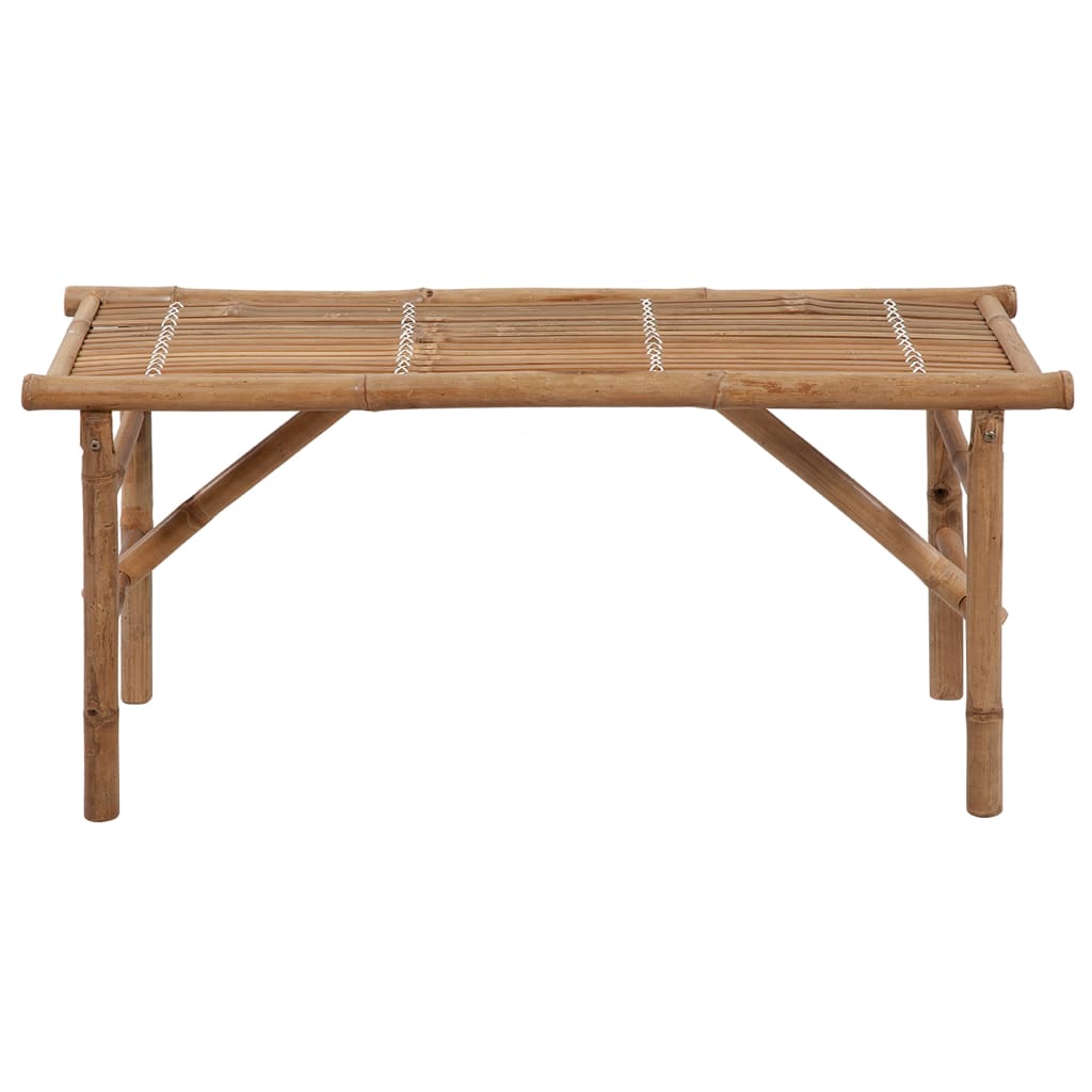 Skládací zahradní lavice s poduškou 118 cm bambus