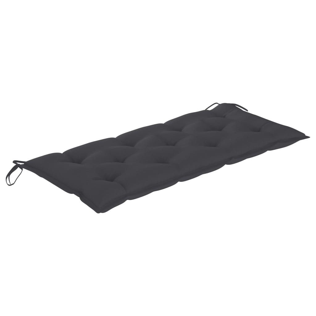 Skládací zahradní lavice s poduškou 118 cm bambus