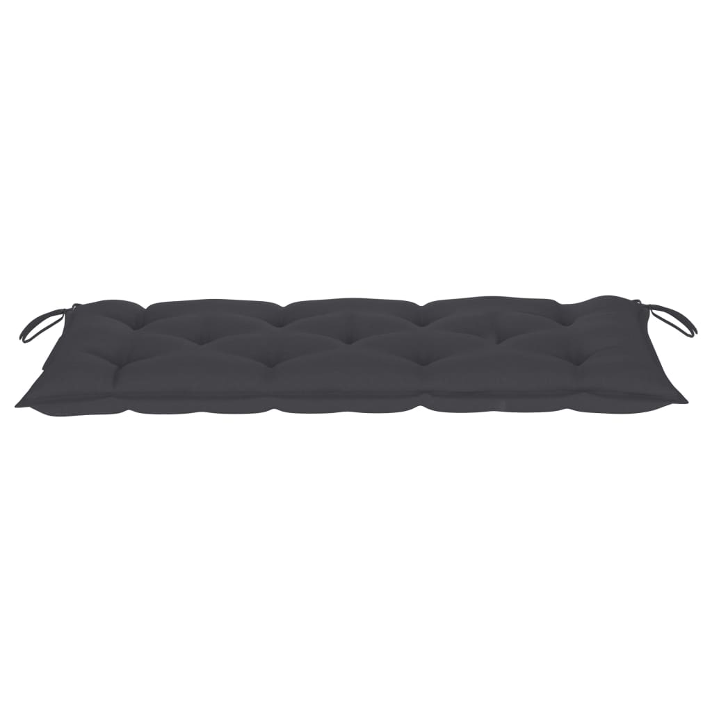 Skládací zahradní lavice s poduškou 118 cm bambus