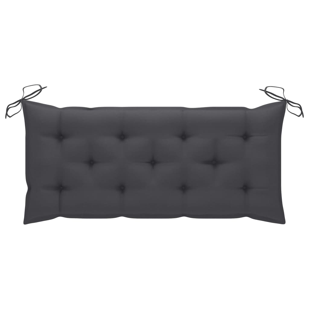 Skládací zahradní lavice s poduškou 118 cm bambus