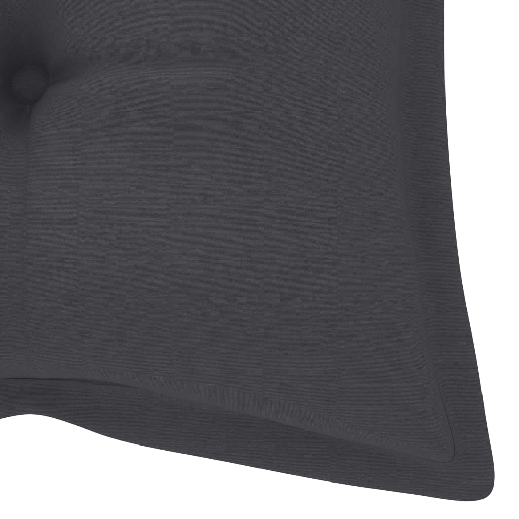 Skládací zahradní lavice s poduškou 118 cm bambus
