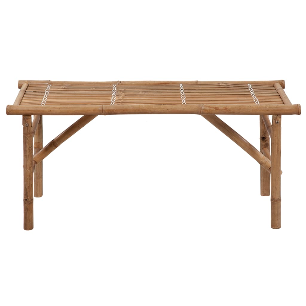 Skládací zahradní lavice s poduškou 118 cm bambus