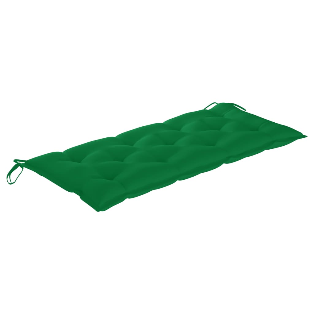 Skládací zahradní lavice s poduškou 118 cm bambus