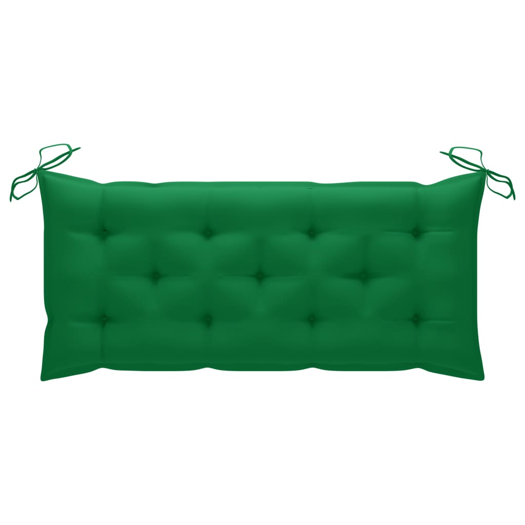 Skládací zahradní lavice s poduškou 118 cm bambus