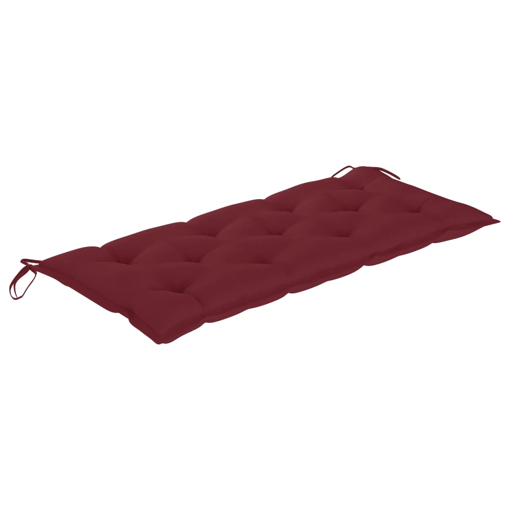 Skládací zahradní lavice s poduškou 118 cm bambus