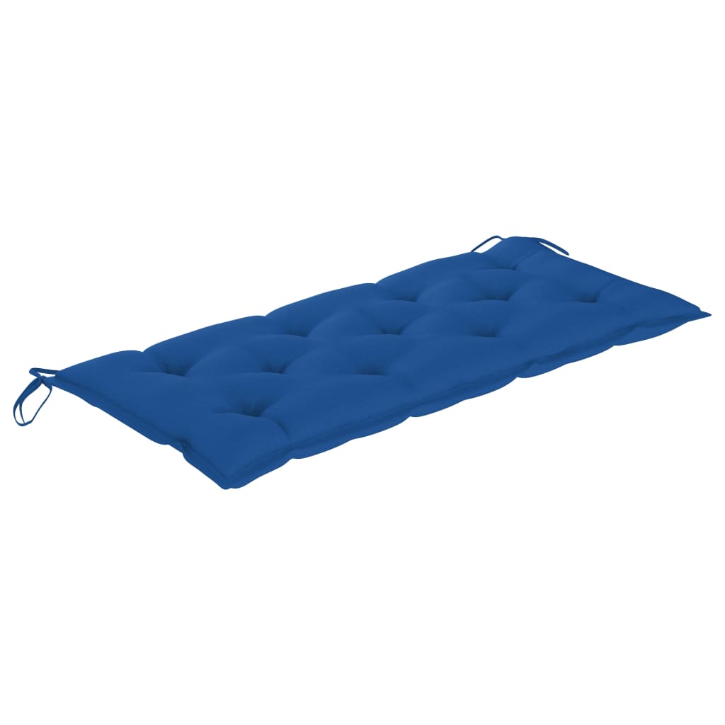 Skládací zahradní lavice s poduškou 118 cm bambus