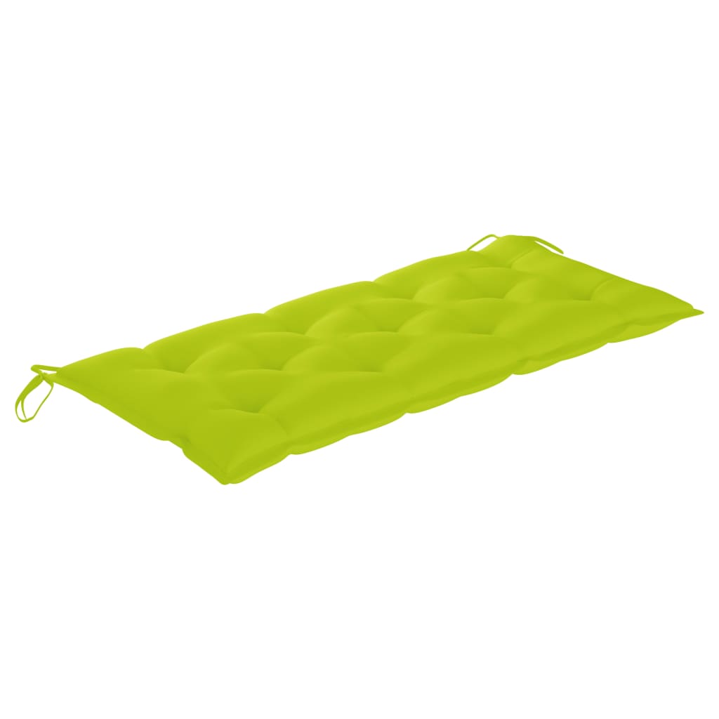 Skládací zahradní lavice s poduškou 118 cm bambus