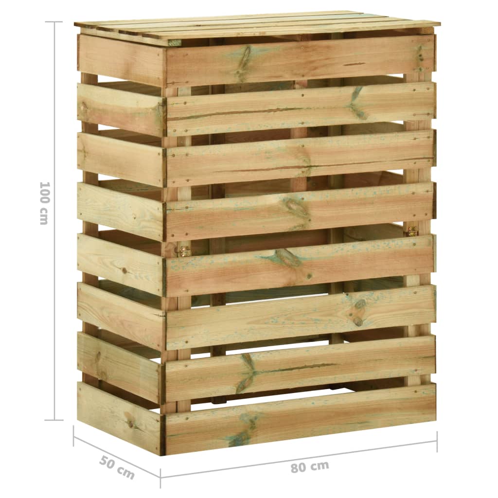Laťkový zahradní kompostér 80x50x100 cm impregnovaná borovice