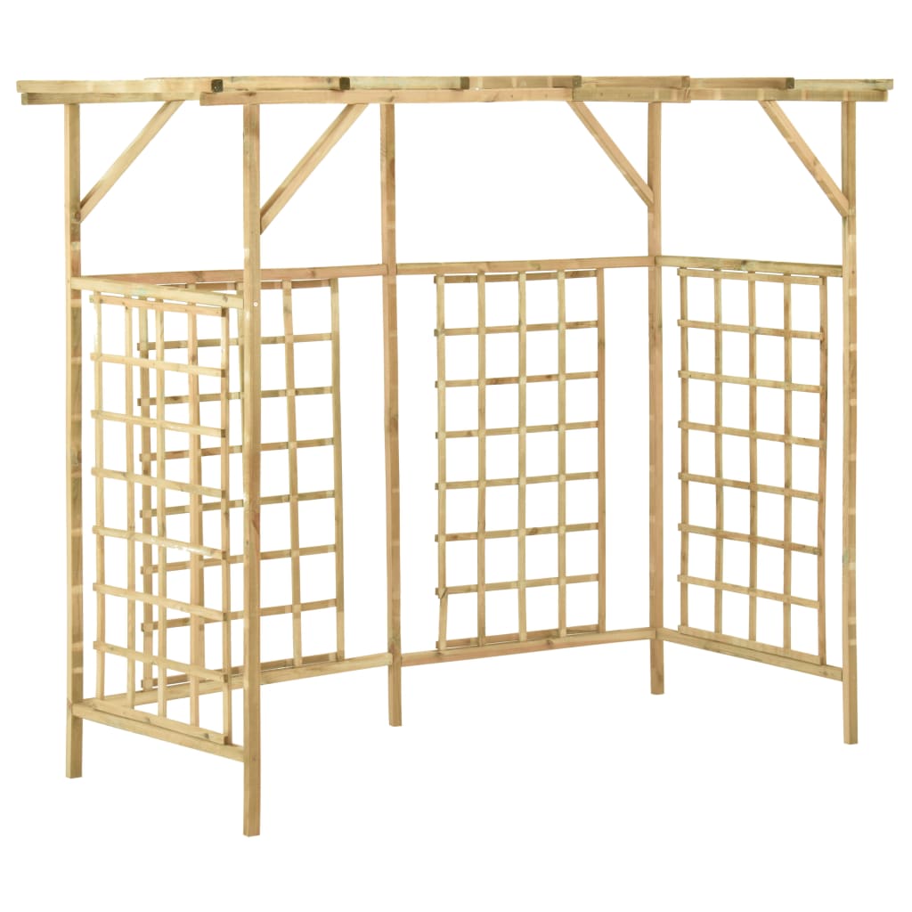 Zahradní pergola pro tři popelnice impregnované borové dřevo