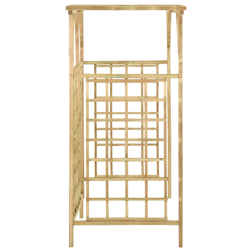Zahradní pergola pro tři popelnice impregnované borové dřevo