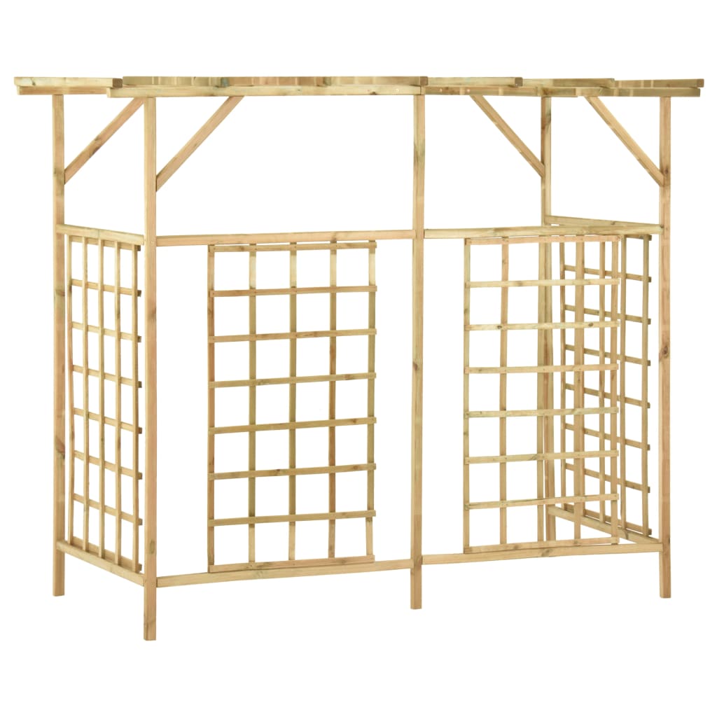 Zahradní pergola pro tři popelnice impregnované borové dřevo