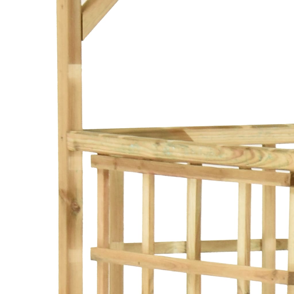 Zahradní pergola pro tři popelnice impregnované borové dřevo
