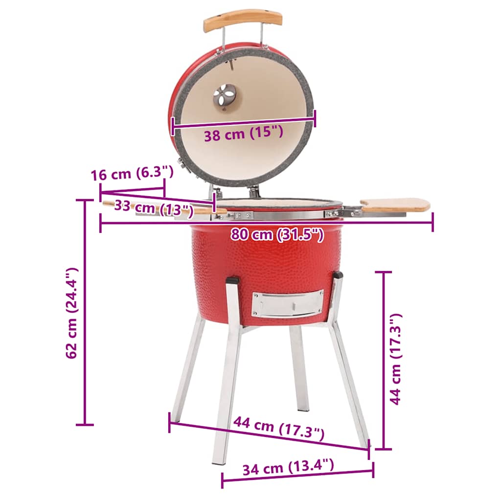 Kamado Zahradní gril a udírna keramický 81 cm