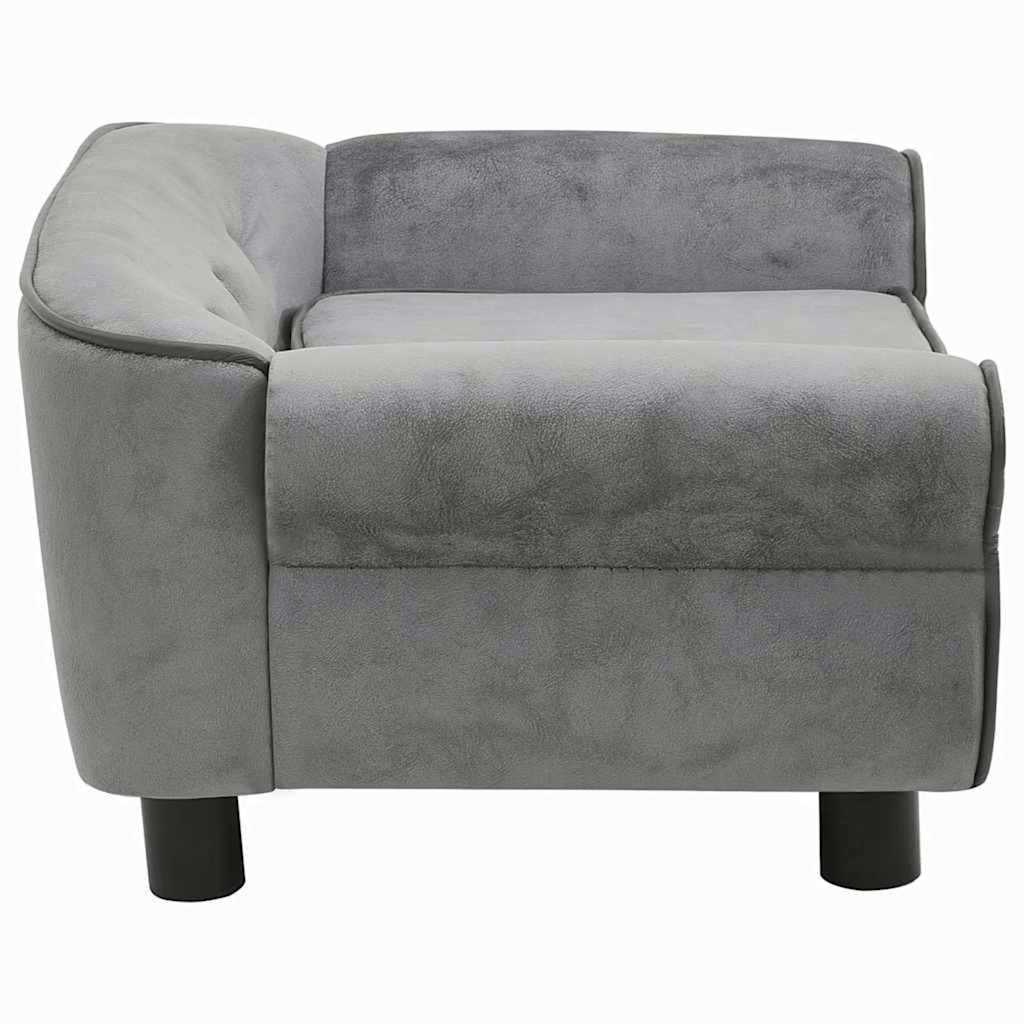 Pohovka pro psy tmavě šedá 72 x 45 x 30 cm plyš