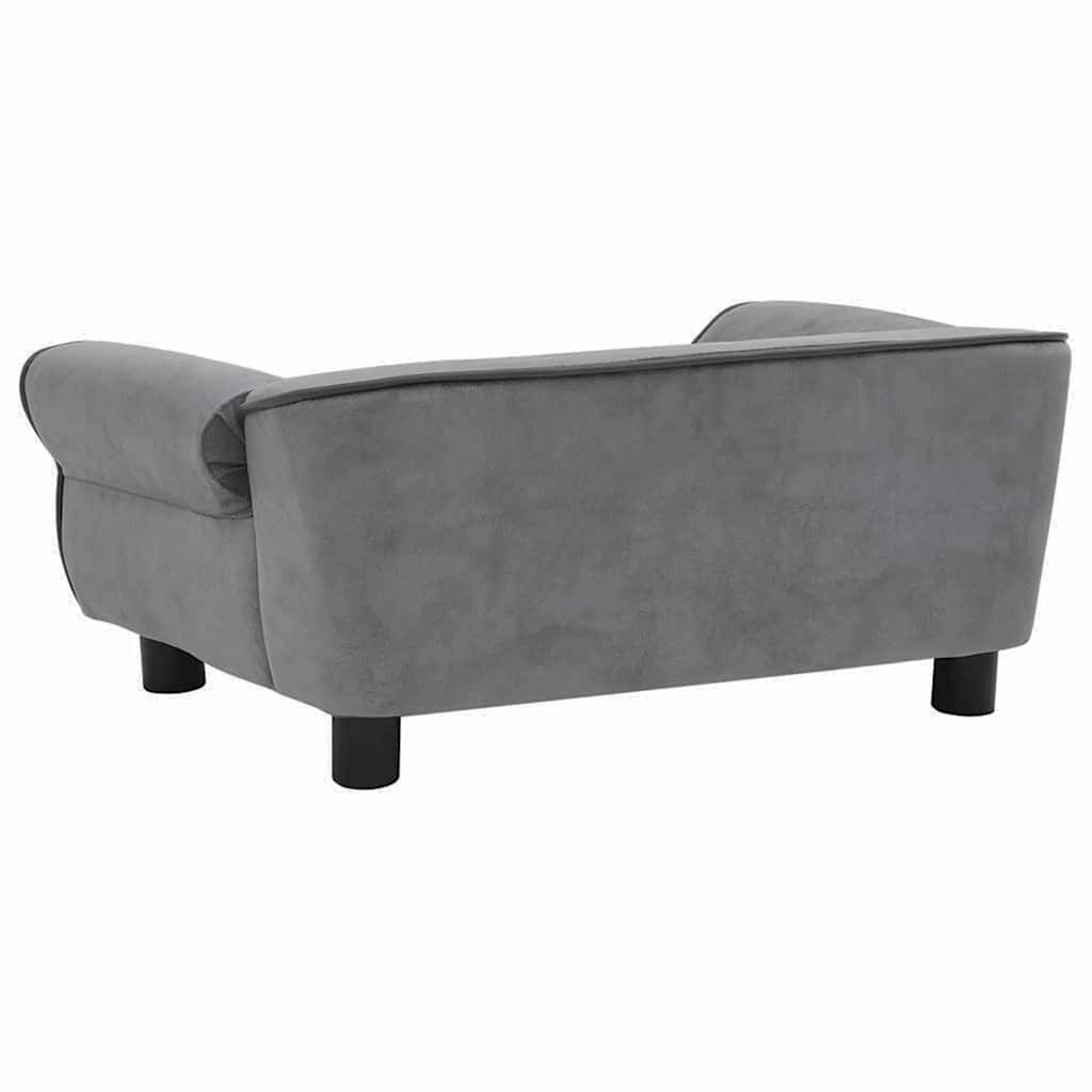 Pohovka pro psy tmavě šedá 72 x 45 x 30 cm plyš