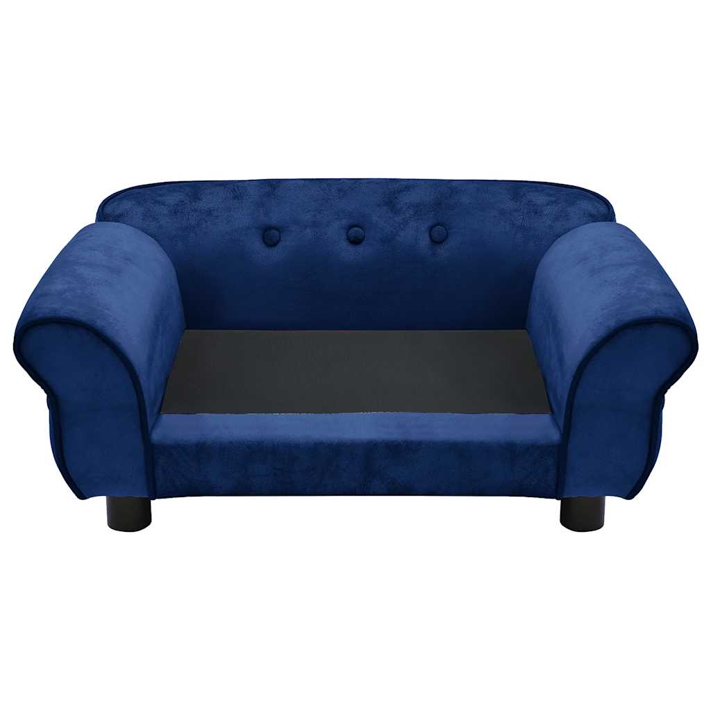 Pohovka pro psy modrá 72 x 45 x 30 cm plyš