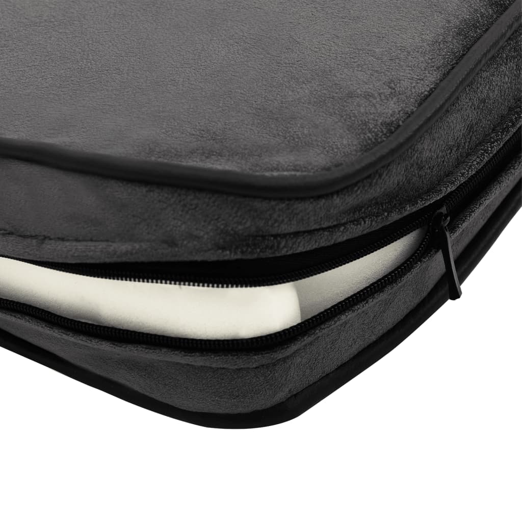 Pohovka pro psy tmavě šedá 81 x 43 x 31 cm plyš a umělá kůže