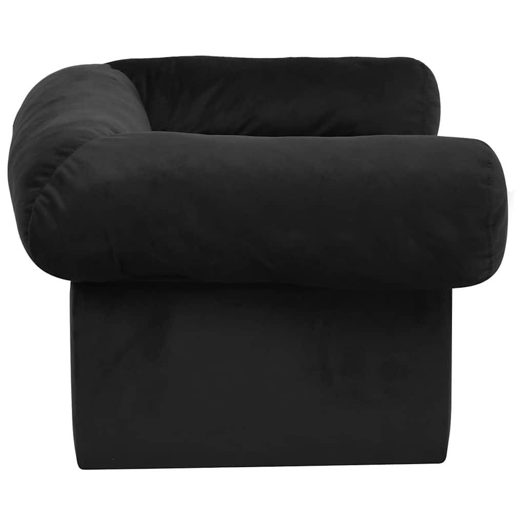 Pohovka pro psy se zásuvkou černá 75 x 50 x 38 cm plyš