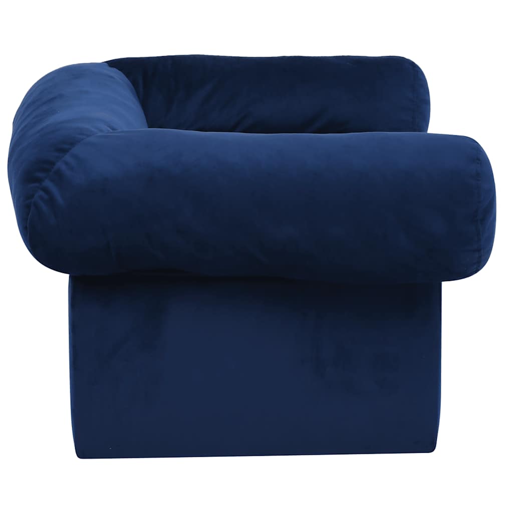 Pohovka pro psy se zásuvkou modrá 75 x 50 x 38 cm plyš