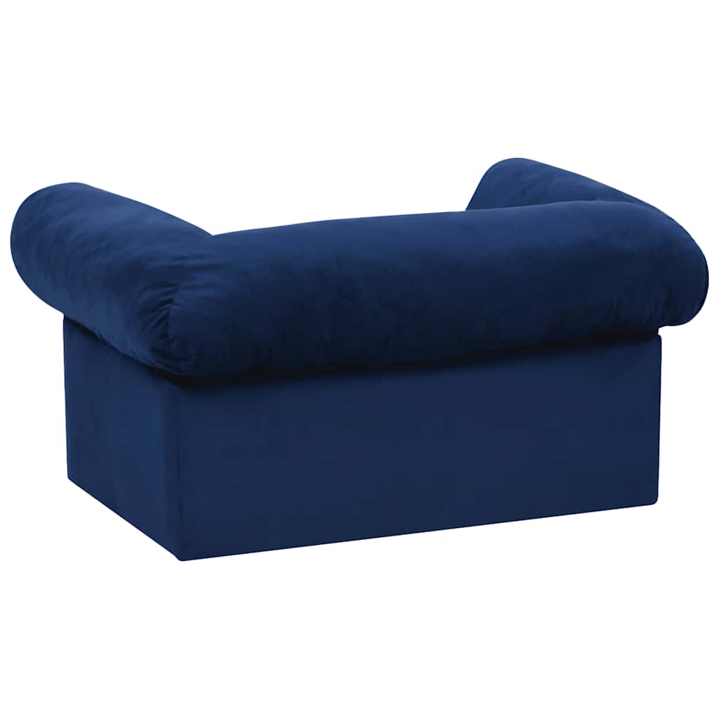 Pohovka pro psy se zásuvkou modrá 75 x 50 x 38 cm plyš