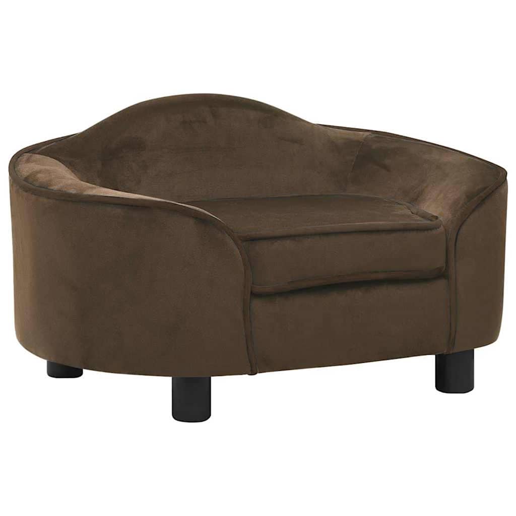 Pohovka pro psy hnědá 67 x 47 x 36 cm plyš