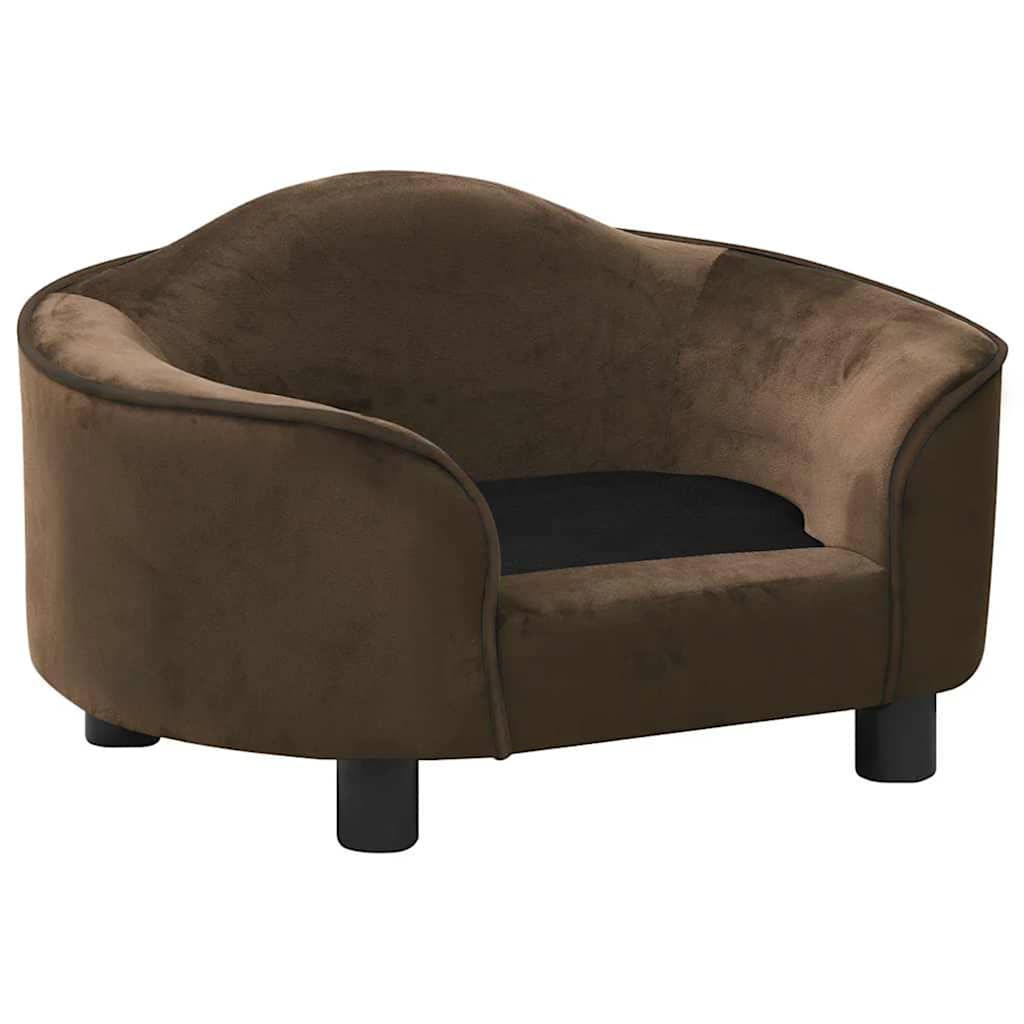 Pohovka pro psy hnědá 67 x 47 x 36 cm plyš